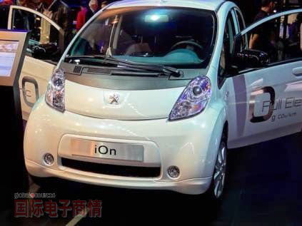 2012年度巴黎車展:Peugeot全電動車iOn配備的鋰離子電池是由日本業(yè)者Lithium Energy 開發(fā)