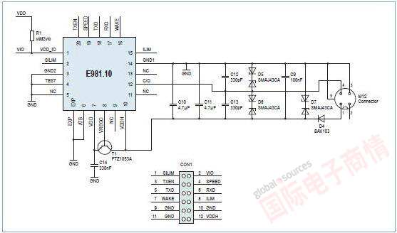 ELMOS E981.10 IO-Link收發(fā)器